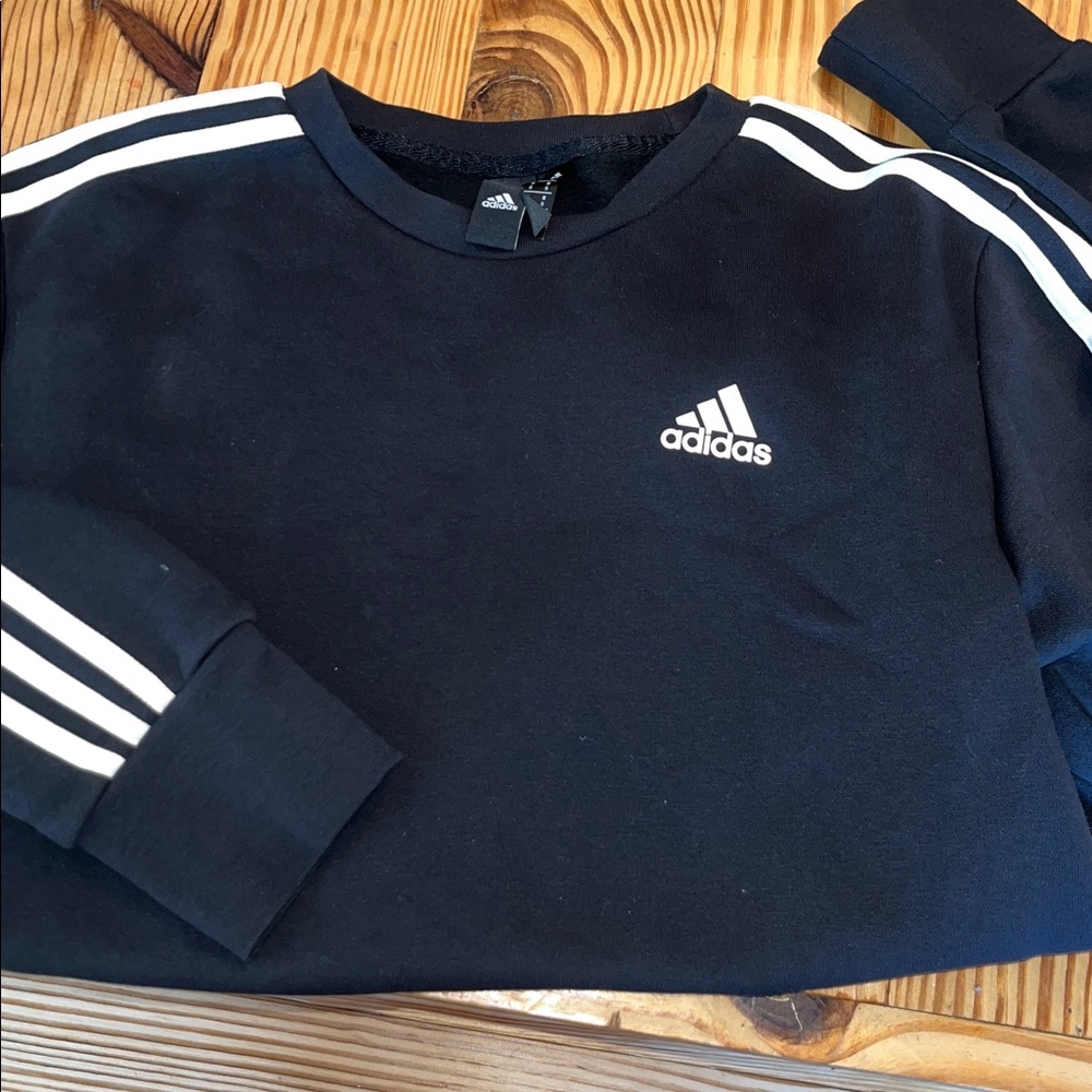 Adidas Black Sweatshirt with White Logo